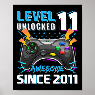 11 Olåst Fantastisk 2011-videospel 11:e födelsedag Poster