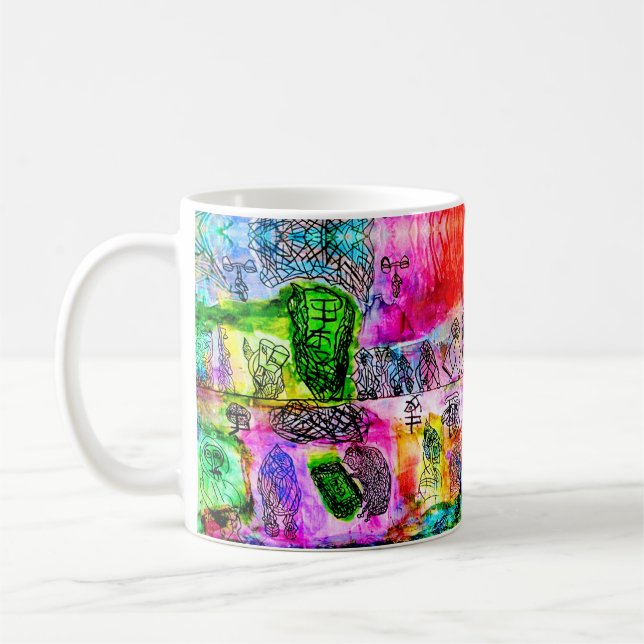 11 OZ - ABSTRAKT ART KAFFEMUGG (Vänster)
