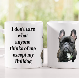11 oz Black Fransk Bulldog Mugg Rolig hund Mugg