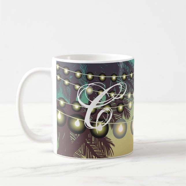 11 Oz. Coffee Mugg Beach Sunset Handflatan Träd St (Vänster)