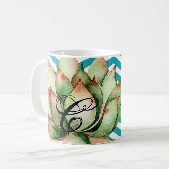 11 Oz. Coffee Mugg Boho Cacti Cactus Succulent Boh (Framsida vänster)