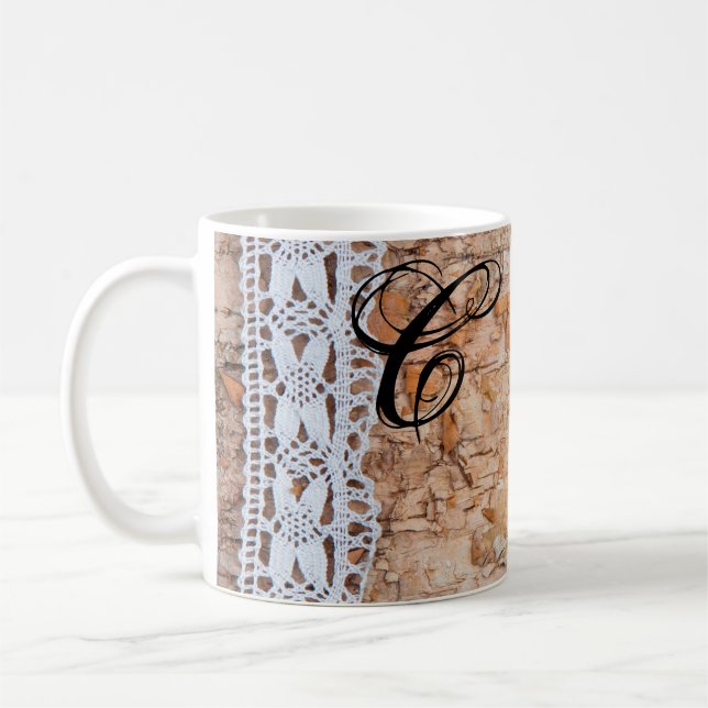 11 Oz. Coffee Mugg land lada snöre trim Kant (Vänster)