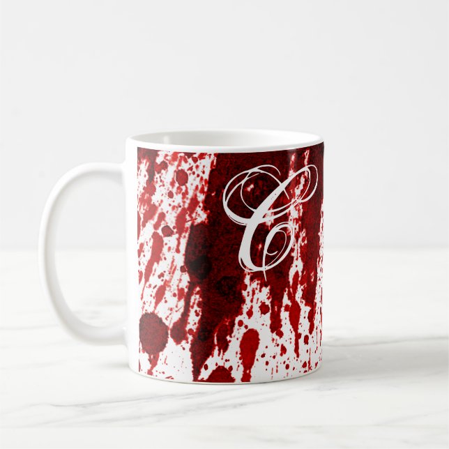 11 Oz. Kaffe Mugg Blood Splatter Vampire Gothic Ho (Vänster)