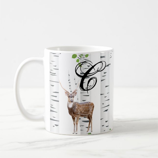 11 Oz. Kaffe Mugg Hjort Doe Buck Woodland Hunting (Vänster)
