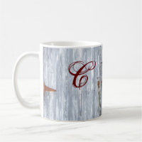 11 Oz. Kaffe Mugg White Tvättar Wood Barn Door Cou