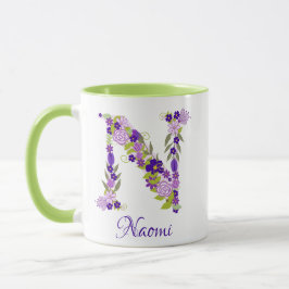 11 oz Lavender Lila Monogrammed kaffe Mugg
