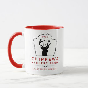 11 oz Mugg med röda dekortecken