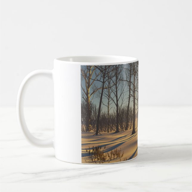 11 oz mugg med "Snowy Dawn"-bild (Vänster)