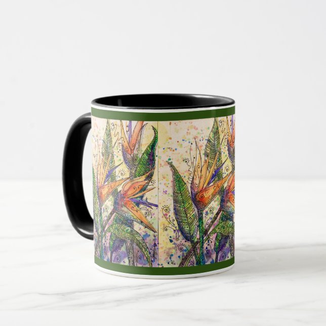 11 oz Mugg—Paradise-fåglar Mugg (Framsida vänster)