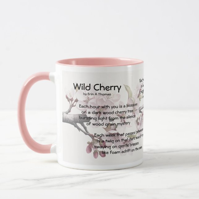 11 oz Mugg "Vild Cherry" av Erin A Thomas (vibrant (Vänster)