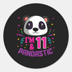 11 Pandastiska Py Panda Bday Firande Runt Klistermärke