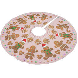 11 pepparkakapojkar och flickor som firar julafton julgransmatta borstad polyester
