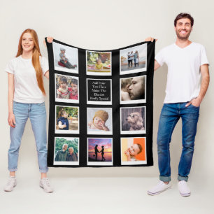 11 Personlig för fotokollage Fleecefilt