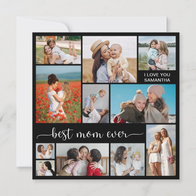 11 Photo Collage Best Mamma någonsin Greeting Card (Framsida)