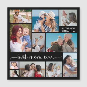 11 Photo Collage Best Mamma någonsin Magnetic Card