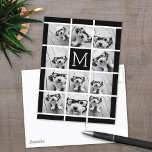 11 Photo Collage Monogram CAN EDIT FÄRG Vykort<br><div class="desc">Använda upp till elva fyrkantiga eller selektiva mobila foton för att skapa en unik och personlig gåva. Eller så kan du behålla hipstervalpen och göra ett trendig till keepy. Om du behöver justera bilder klickar du på verktyg för att anpassa ändringar.</div>