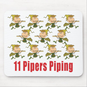 11 pipblåsare som leda i rör Mousepads Musmatta