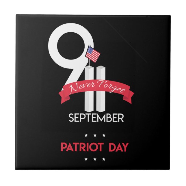 11 september får aldrig glömma kakelplatta (Framsidan)