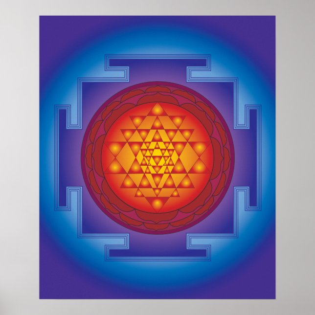 11 SRI YANTRA FLAME POSTER (Framsidan)