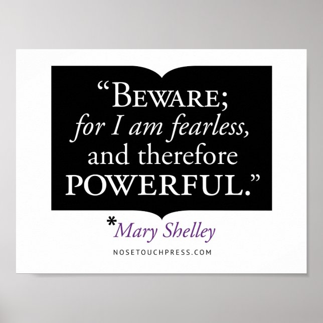 11 tum x 8,5 tum, Mary Shelley Quote Poster (proje (Framsidan)