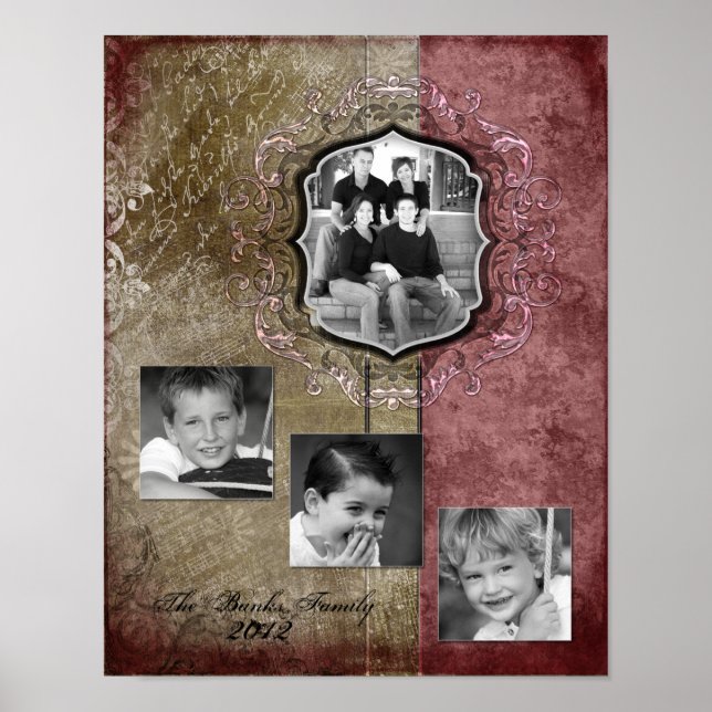 11-tums x14-tums 4-kortplatsfamiljereservervisning poster (Framsidan)
