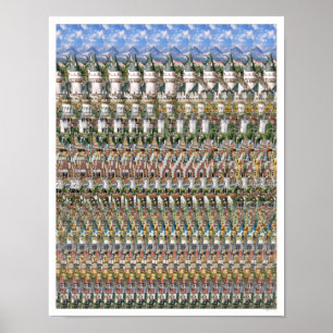 11-tums x14-tums "Neuschwantstein Castle" 3D-Poste Poster