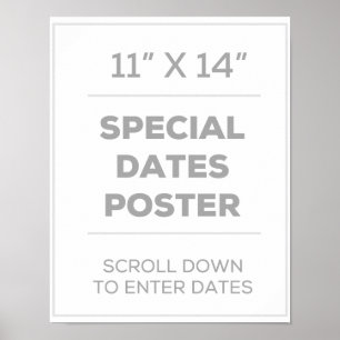 11-tums x 14-tums Poster Speciellt Data