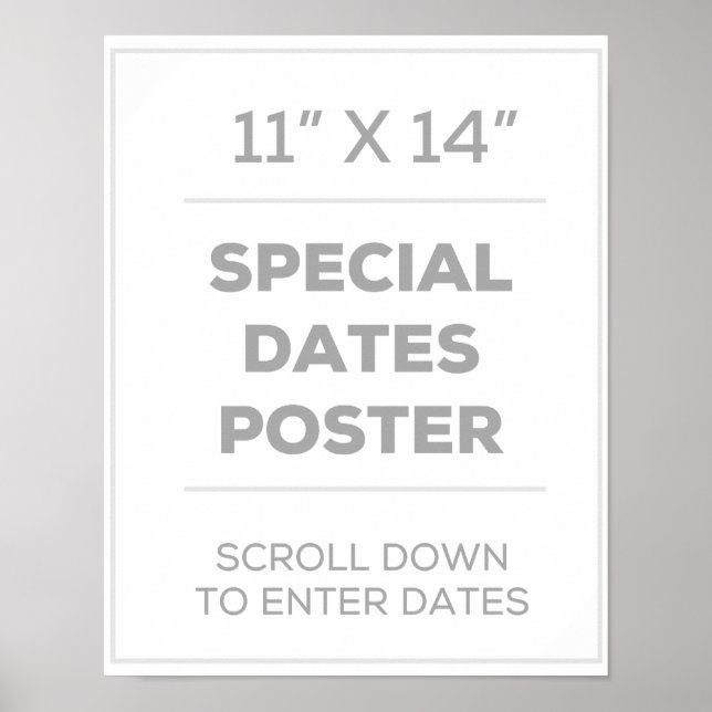 11-tums x 14-tums Poster Speciellt Data (Framsidan)