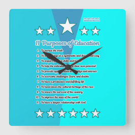 11 Utbildningsändamål Fyrkantig Klocka