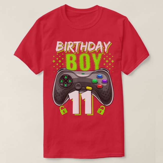 11 Video Game Controller-spelare 11:e B T Shirt (Design framsida)