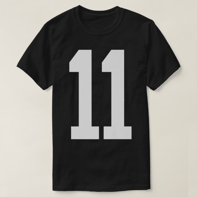 11 White Number 11 Sportfantast Jersey Stil Premiu T Shirt (Design framsida)