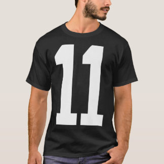 11 White Number 11 Sportfantast Jersey Stil Premiu T Shirt