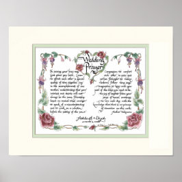 11 x 14 Bröllop Prayer, årsdag Kalligrafi Poster