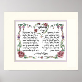 11 x 14 Bröllop Prayer, årsdag Kalligrafi Poster