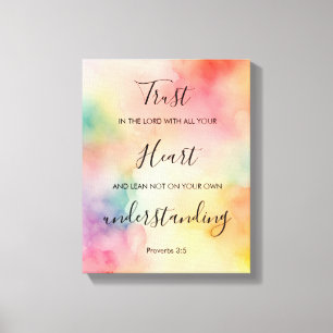 11 x 14 Ordspråksboken 3:5 Canvas Wrap Väggkonst