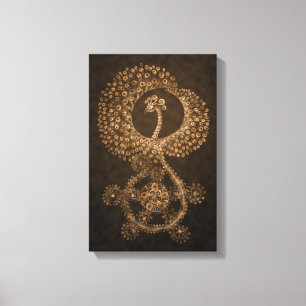 11 x 17 brons abstrakt Phoenix Canvastryck