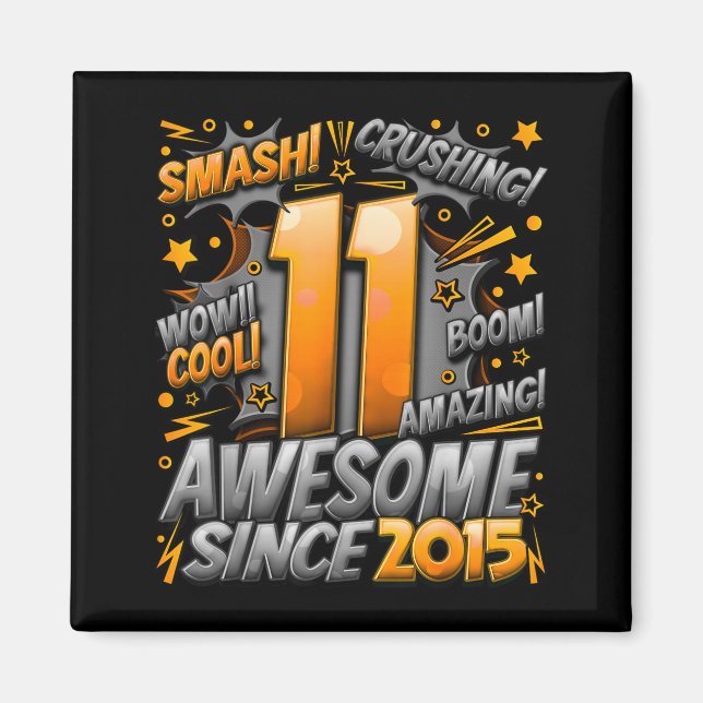 11 Year Old For Boys 11th Birthday Boy 11 Year Old Magnet (Framsidan)