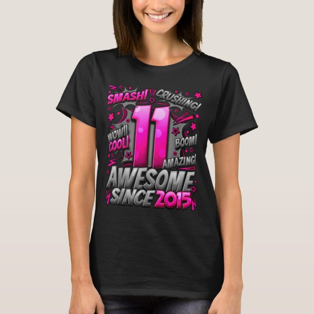 11 Year Old For Boys 11th Birthday Boy 11 Year Old T Shirt (Framsida)