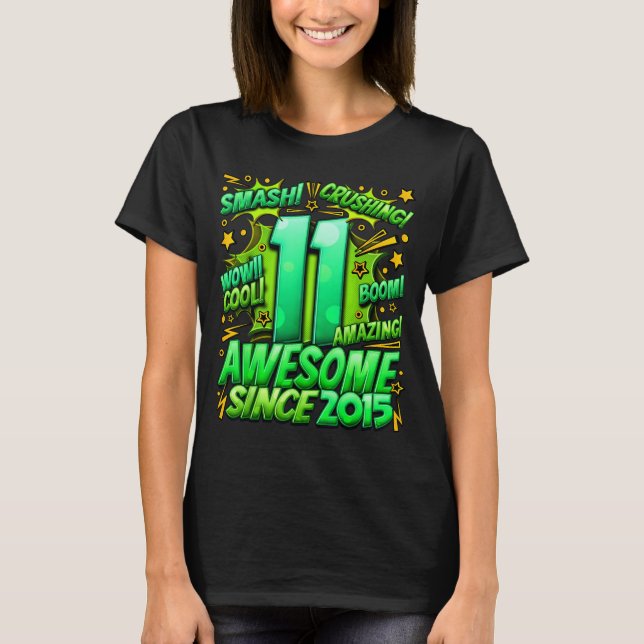 11 Year Old For Boys 11th Birthday Boy 11 Year Old T Shirt (Framsida)