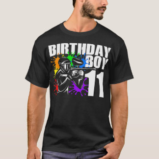 11 Year Old Paintball Birthday Party Boys 11th T Shirt