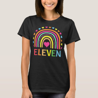 11 Years Old Rainbow 11th Birthday Gift For Girls  T Shirt