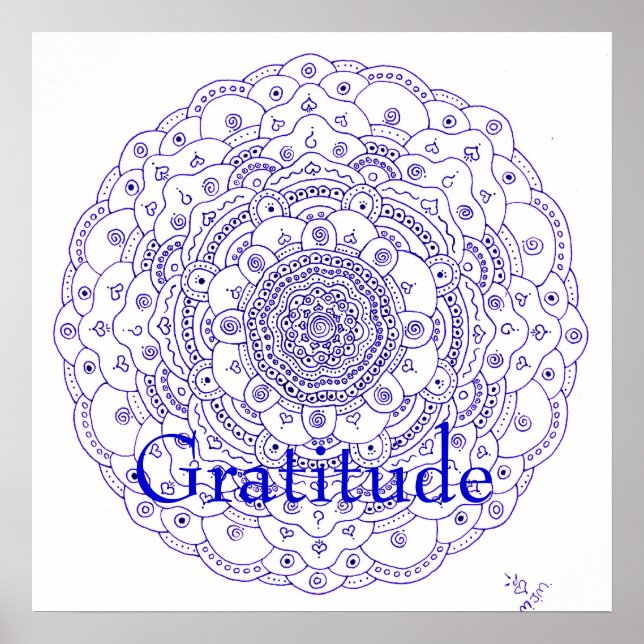 11Mandala 6, Gratitude Poster (Framsidan)