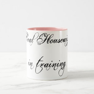 11oz 2 Tone Mugg-Real Housefru i utbildning Två-Tonad Mugg