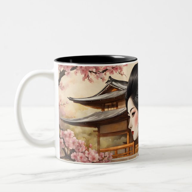 11oz Accent Coffee Mugg, 11oz kaffe kopp, Japan co Två-Tonad Mugg (Vänster)