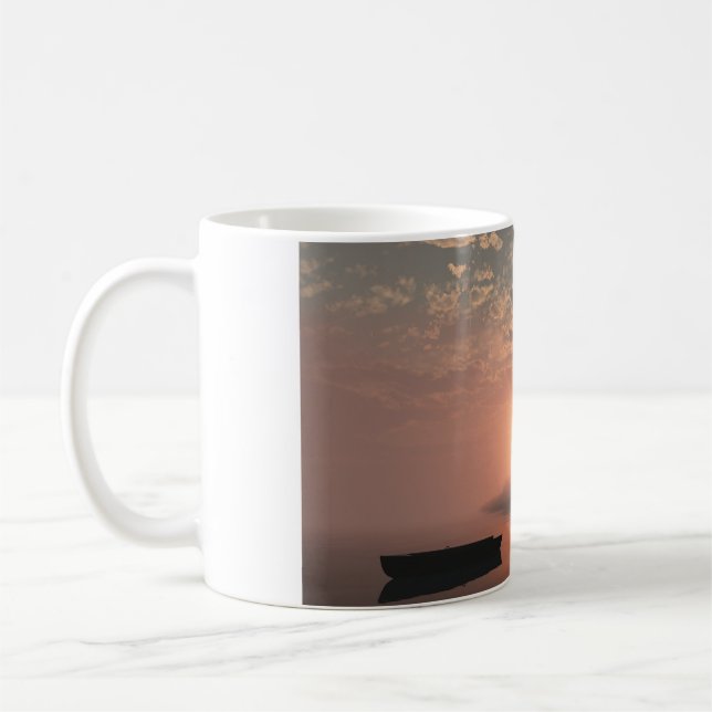 11oz mug with "Misty Island" image Kaffemugg (Vänster)
