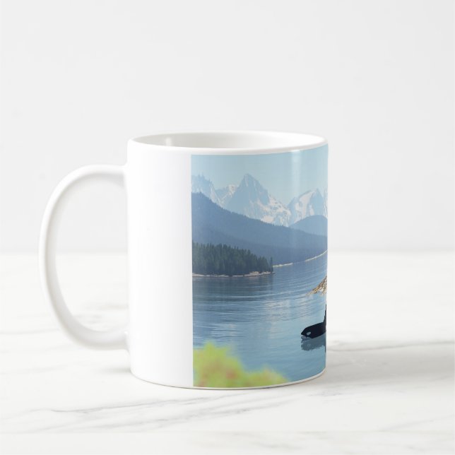 11oz mug with "Orcas in the Inlet" image Kaffemugg (Vänster)
