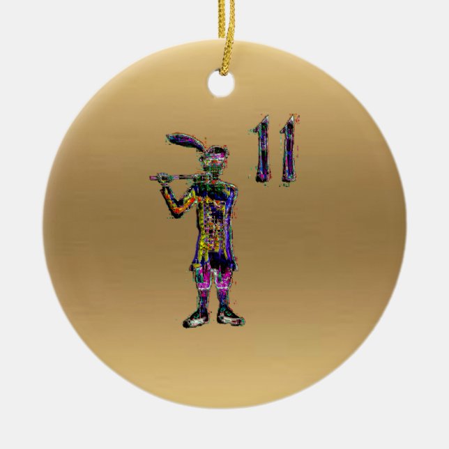 11th & 12:edekoration för dagjulafton, julgransprydnad keramik (Framsidan)