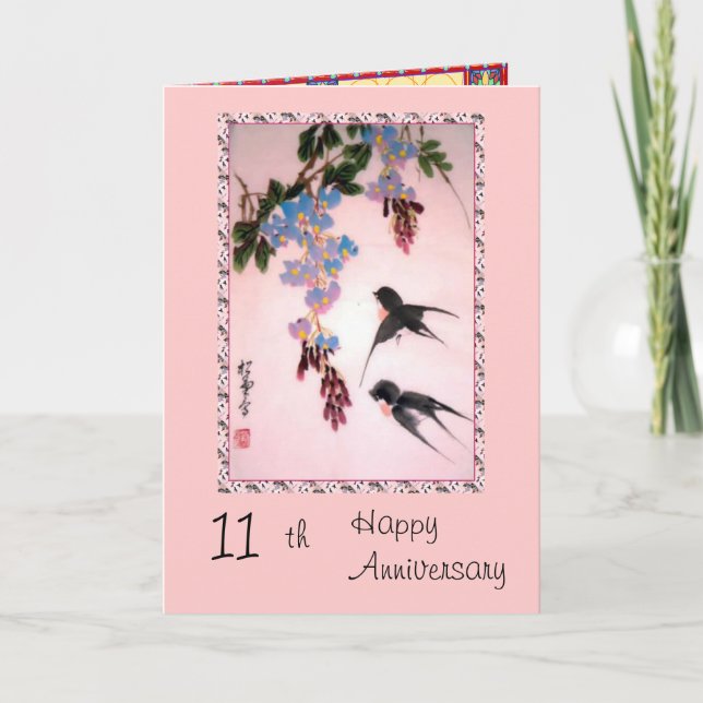 11th Anniversary card Kort (Framsida)