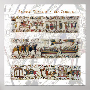 11th århundrade för Bayeux Tapestry Poster