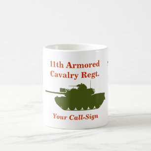 11th Armored beställnings- mugg för kavalleri